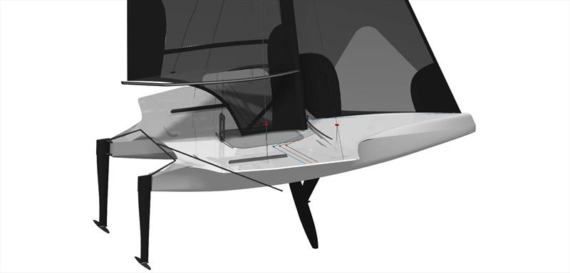NTFM SYRA 18 - First double-handed monohull foiling dinghy - photo © Nils Frei and Yves Detrey
