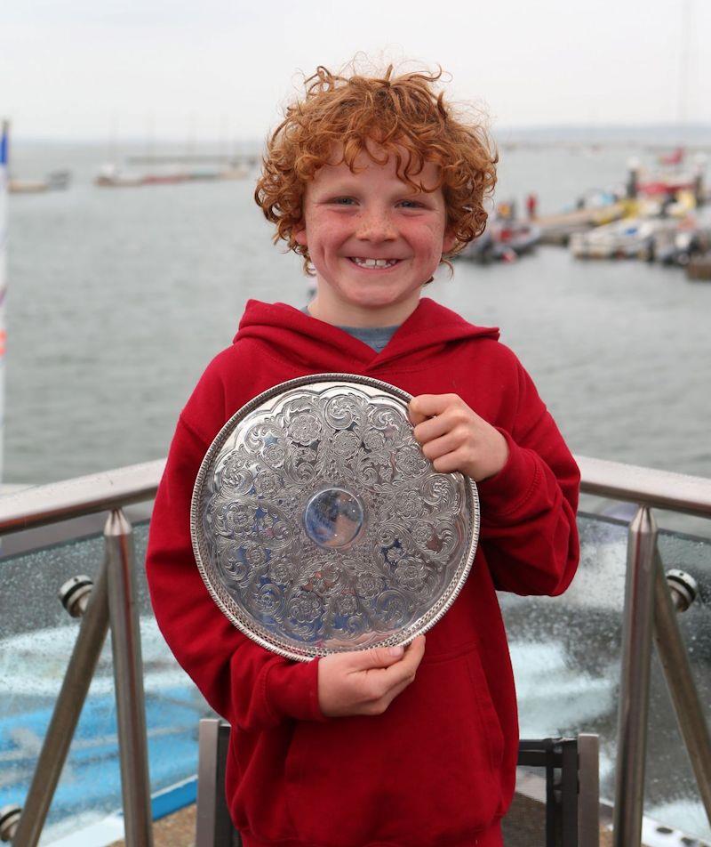 Kitt Lawrence wins the Dirk & Sally Kalis Trophy at the Royal Lymington Junior Regatta photo copyright RLYC taken at Royal Lymington Yacht Club and featuring the Dinghy class