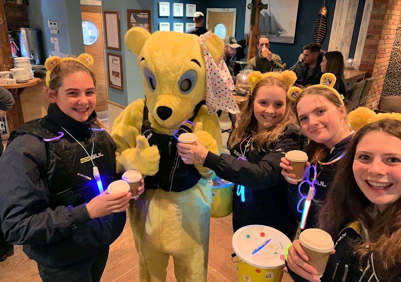 Pudsey and members of the Junior Committee at The Haven, collecting for Children in Need - 24 hour Salterns Sailathon photo copyright Tanya Baddeley taken at Salterns Sailing Club and featuring the Dinghy class