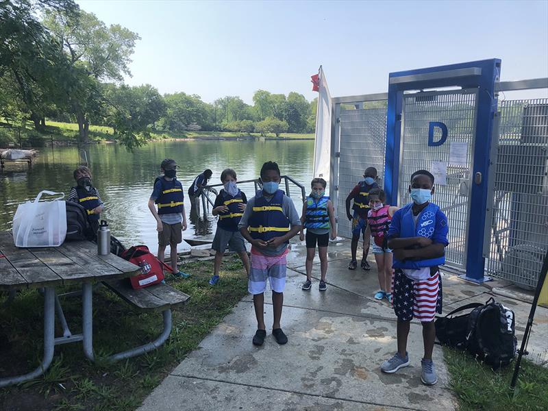 JPYC Foundation - Session 2 - Ken's Group Masked and Social Distanced photo copyright Jackson Park Yacht Club Foundation taken at  and featuring the Dinghy class