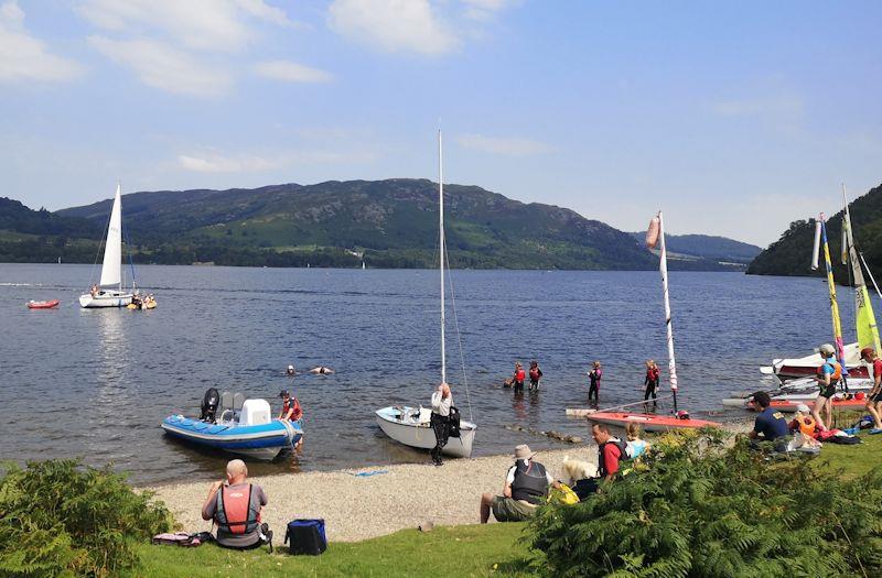 Holiday Week at Ullswater Yacht Club - A leisure sail to Silver Bay for a picnic is always a favourite photo copyright UYC taken at Ullswater Yacht Club and featuring the Dinghy class