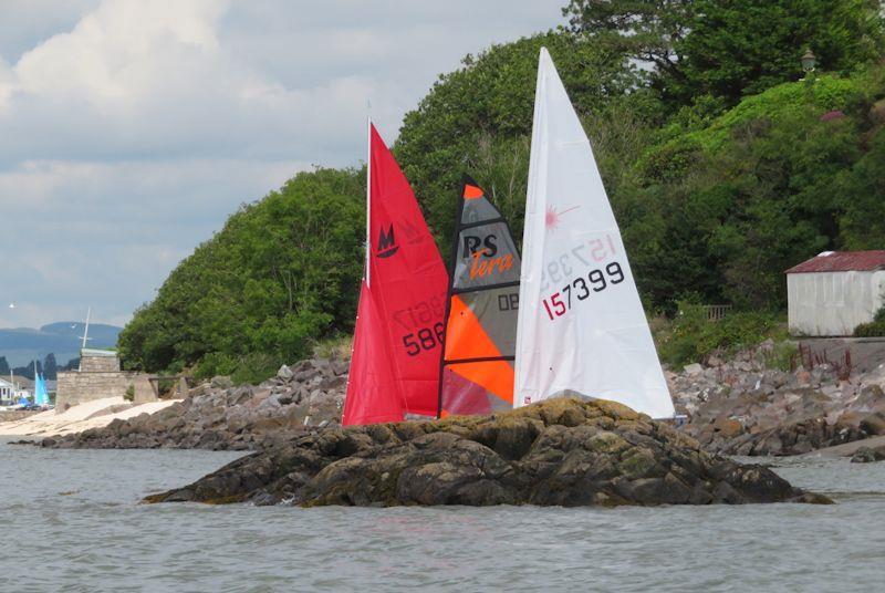We can see you! Waiting for the wind on Day 3 - Kippford Week at Solway - photo © John Sproat