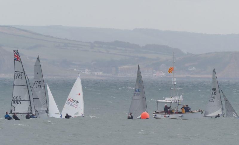 Centenary Regatta at Lyme Regis - Championship of the Day start photo copyright David Beer taken at Lyme Regis Sailing Club and featuring the Dinghy class