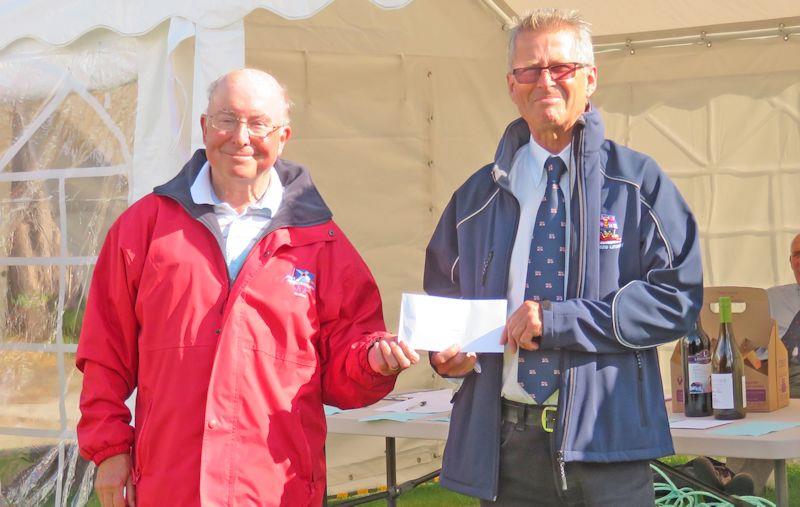 Solway Yacht Club Commodore, Robert Dinwiddie, presents cheque to Kippford RNLI Operations Manager Gareth Jones - Kippford RNLI Regatta Day at Solway YC photo copyright John Sproat taken at Solway Yacht Club and featuring the Dinghy class
