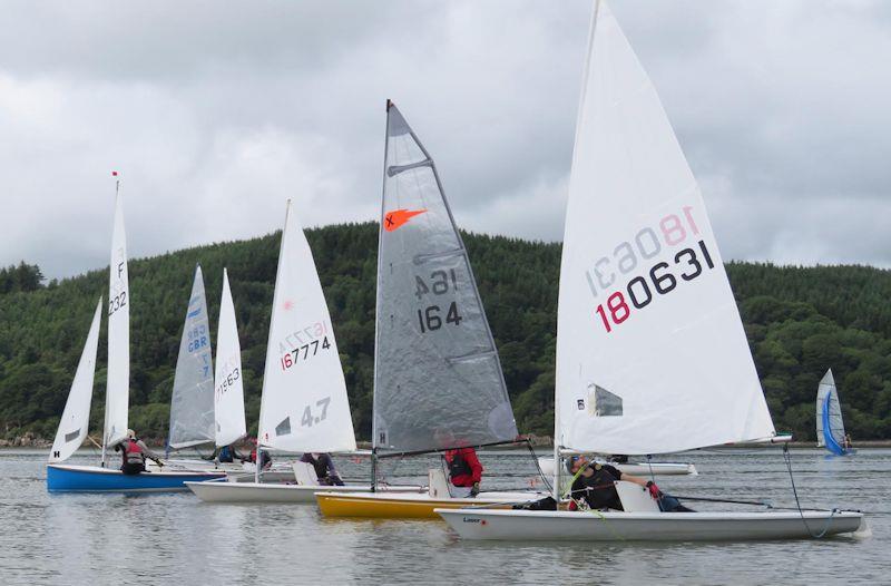 Early in the fast and medium handicap race -Kippford RNLI Regatta Day at Solway YC photo copyright John Sproat taken at Solway Yacht Club and featuring the Dinghy class
