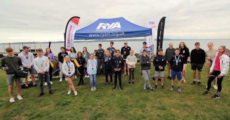 RYA Northern Ireland Youth Championships prize-winners photo copyright Simon McIlwaine taken at Carrickfergus Sailing Club and featuring the Dinghy class
