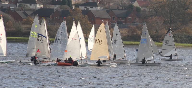 Race 1 start during the 2021 Bartley Beast photo copyright Josh Oats & Pete Anstey taken at Bartley Sailing Club and featuring the Dinghy class