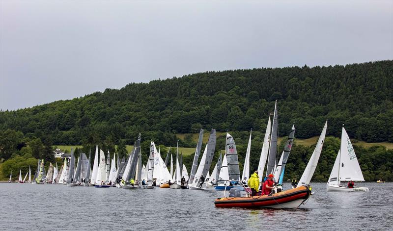 Sunday start of the Lord Birkett Memorial Trophy 2021 photo copyright Tim Olin / www.olinphoto.co.uk taken at Ullswater Yacht Club and featuring the Dinghy class
