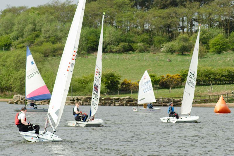 Shifty conditions heading to the windward mark in race 2 -North East & Yorkshire Youth Travellers (NEYYTS) at Scaling Dam - photo © Lisa Metcalfe