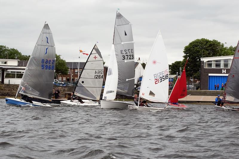 North West Senior Travellers at Hollingworth Lake photo copyright Adam McGovern taken at Hollingworth Lake Sailing Club and featuring the Dinghy class