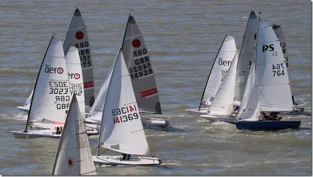 Startline action from the Clevedon Sailing Club Regatta 2022 photo copyright C Slater taken at Clevedon Sailing Club and featuring the Dinghy class