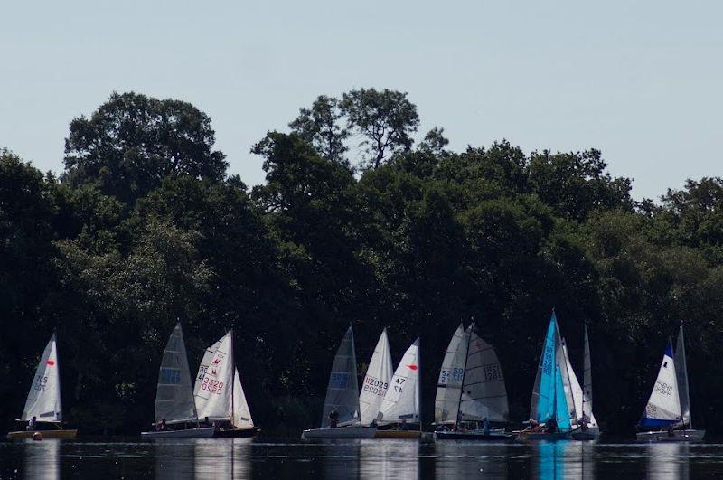 Waiting for the wind at start - Border Counties Midweek Sailing round 5 at Redesmere photo copyright E Rhodes Photography taken at Redesmere Sailing Club and featuring the Dinghy class