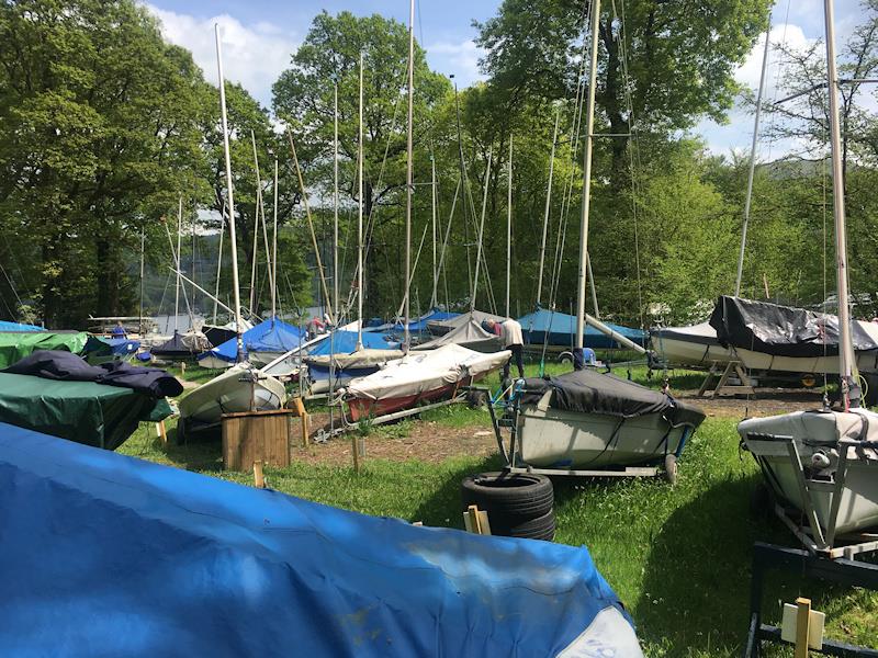 SWSC boat park photo copyright Mark Fearnley taken at South Windermere Sailing Club and featuring the Dinghy class