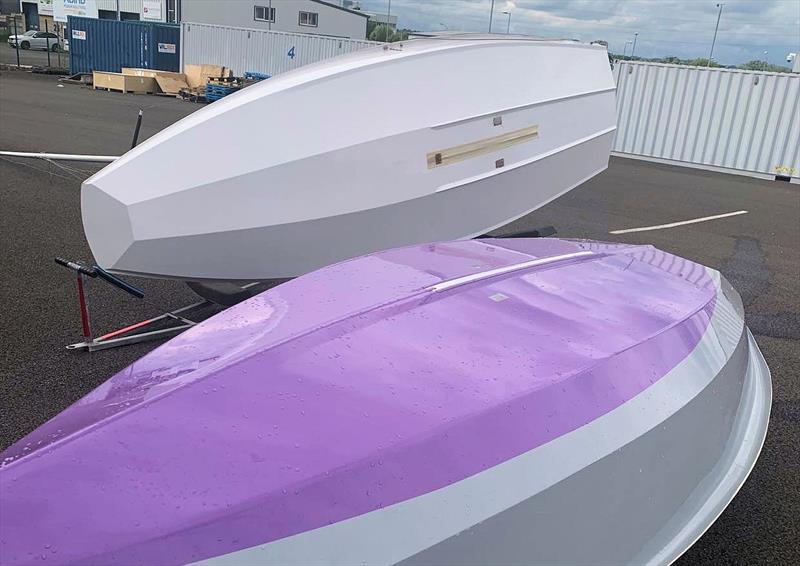 Tom Gillard at work on his fleet of dinghies - photo © Tom Gillard