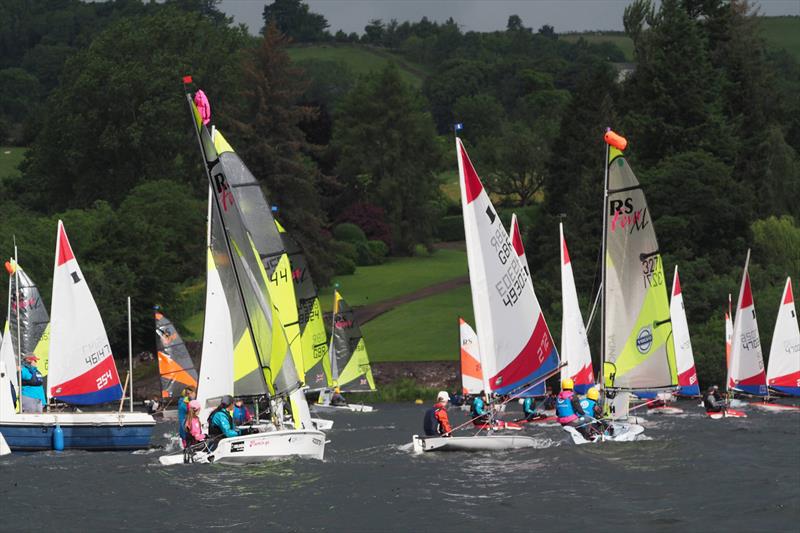 Yellow Course Start Area - North Region Youth & Junior Championship 2025 at Ullswater photo copyright Toby Wilson  taken at Ullswater Yacht Club and featuring the Dinghy class