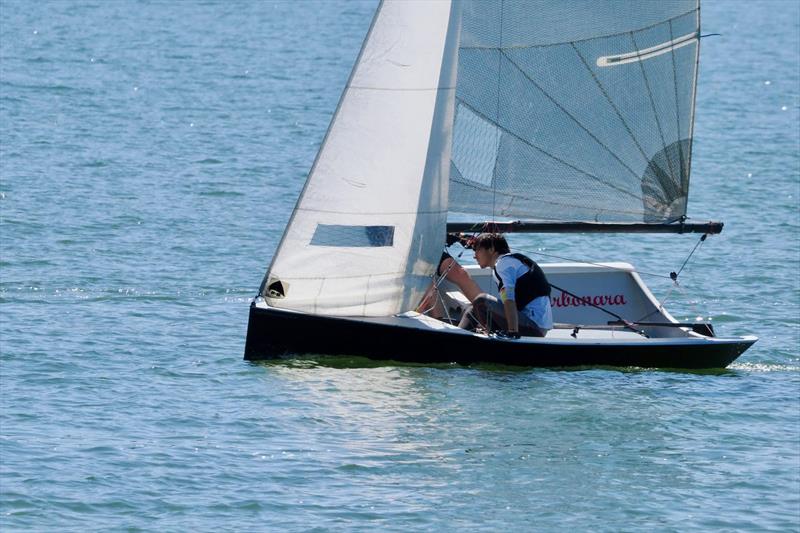 Winners, Tim and Chris Hampshire concentrating hard - National 12 open at Solway - photo © Margaret Purkis