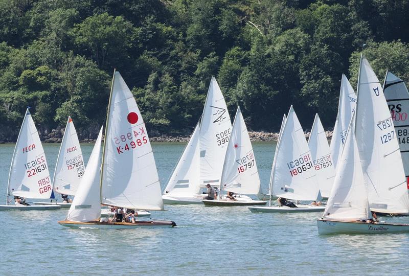 Finn Harris (ILC6 221631) takes an early lead in the Saturday series races - club racing at Solway - photo © Margaret Purkis
