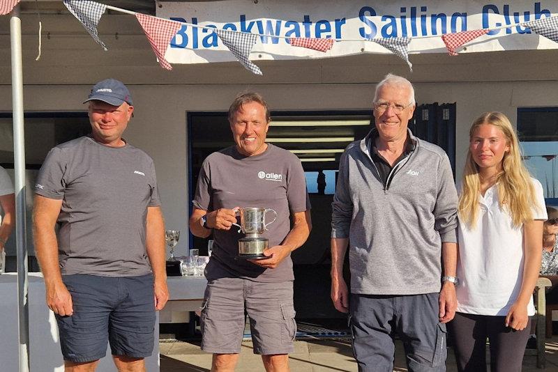 Cock of the River trophy (L-R Dan Dixon 2nd, Mike Iszatt 1st, Steve Jarred 3rd, Jess Welch 4th) - Blackwater SC Club Week - photo © Zoe Nelson