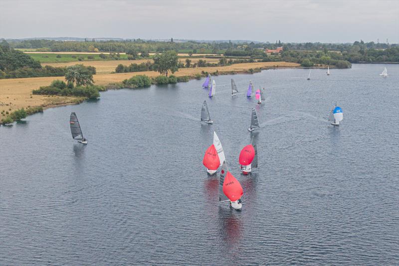 Drone's eye view - 40th Anniversary Regatta at Notts County photo copyright David Eberlin taken at Notts County Sailing Club and featuring the Dinghy class