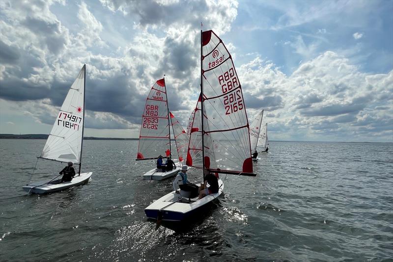 Downwind on day 2 - Whitstable Week 2026 photo copyright Steve Gray taken at Whitstable Yacht Club and featuring the Dinghy class