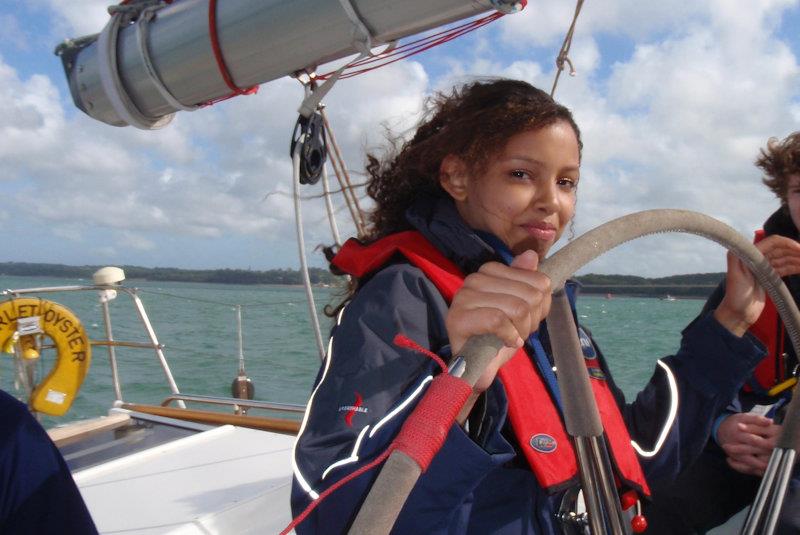 Maxine Duggins sailing with Dame Ellen MacArthur photo copyright Ellen MacArthur Cancer Trust taken at  and featuring the Disabled class