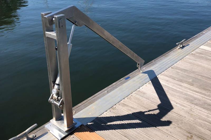 Hereford Hoist is useful for sailors with a disbility photo copyright Pontoon & Dock taken at  and featuring the Disabled class