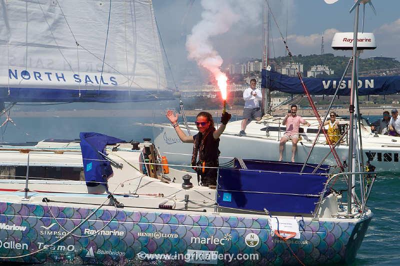 Jazz Turner completes Project FEAR - her solo, unassisted, circumnavigation of the British Isles & Ireland photo copyright Ingrid Abery / www.ingridabery.com taken at Brighton Marina Yacht Club and featuring the Disabled class