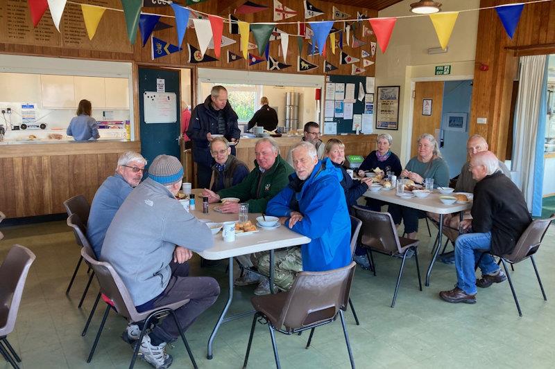 Building work under way at Solway YC - Members enjoying welcome hot soup and traybakes after recent Working Party day, thanks to Social Secretary Liz Train and her team photo copyright Ian Purkis taken at Solway Yacht Club and featuring the Disabled class