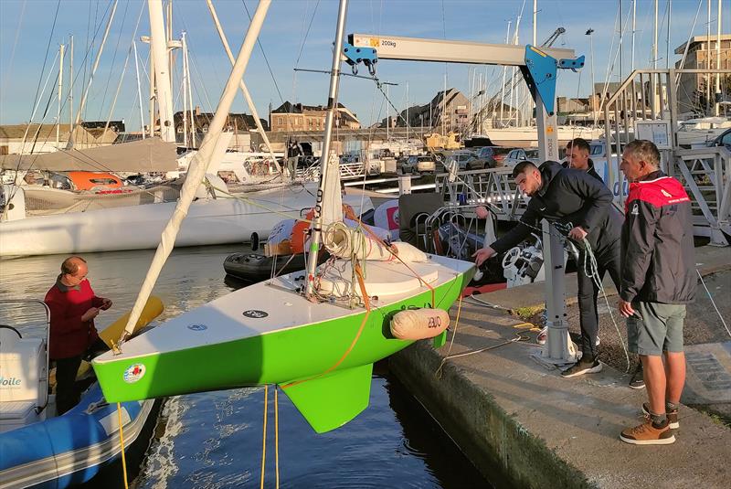 A lightweight, modular davit system that lift boats or sailors with a disability photo copyright Reid Lifting taken at  and featuring the Disabled class