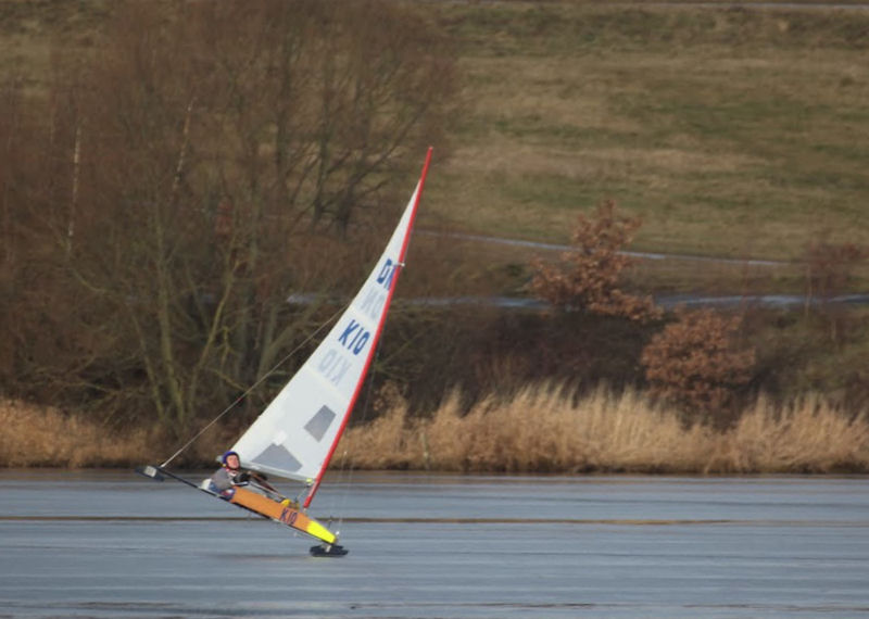 British DN Ice Yacht Championships at Leigh & Lowton Sailing Club photo copyright Gareth Rowland taken at Leigh & Lowton Sailing Club and featuring the DN Ice Yacht class