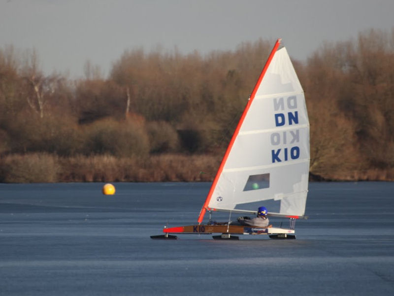 British DN Ice Yacht Championships at Leigh & Lowton Sailing Club photo copyright Gareth Rowland taken at Leigh & Lowton Sailing Club and featuring the DN Ice Yacht class