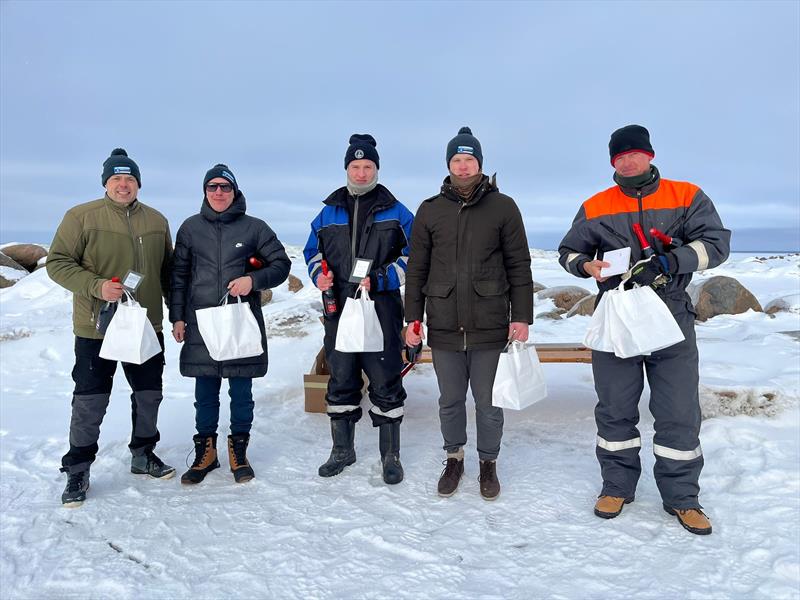 Estonian Ice Sailing Cup Series Stage 3 Monotype XV Podium - photo © Darius Gerasimavicius