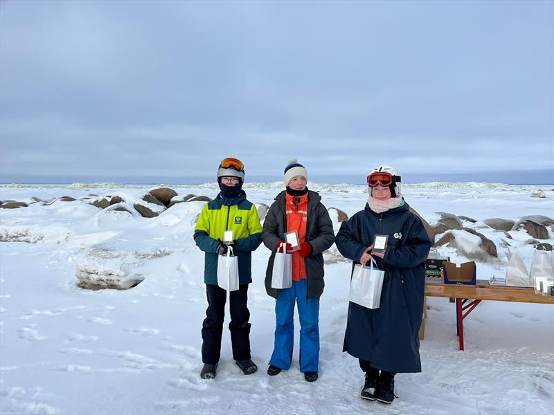 Estonian Ice Sailing Cup Series Stage 3 Ice Optimist Podium - photo © Darius Gerasimavicius
