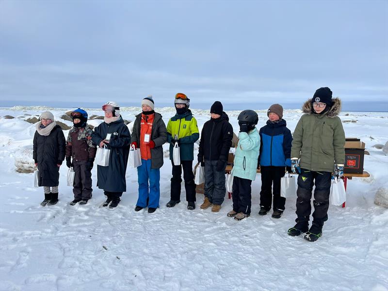 Estonian Ice Sailing Cup Series Stage 3 Ice Optimist sailors - photo © Darius Gerasimavicius