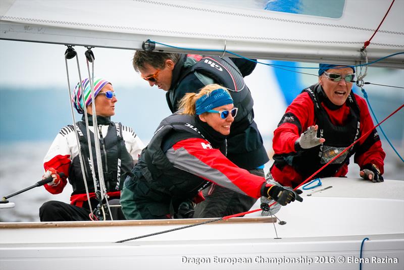 Gazprom Dragon European Championship day 5 photo copyright Elena Razina taken at Yacht Club of Saint-Petersburg and featuring the Dragon class