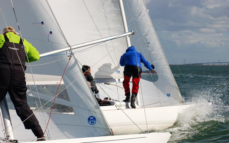 Dragon East Coast Championship at Medway photo copyright Nick Champion / www.championmarinephotography.co.uk taken at Medway Yacht Club and featuring the Dragon class