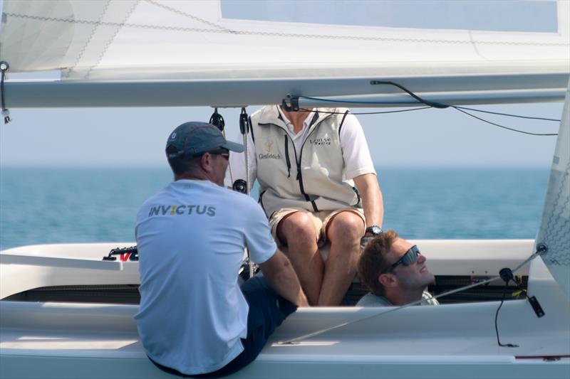 Intense concentration on Grant Gordon Louise Racing during the Dragon Edinburgh Cup at Torbay photo copyright Rupert Holmes taken at Royal Torbay Yacht Club and featuring the Dragon class