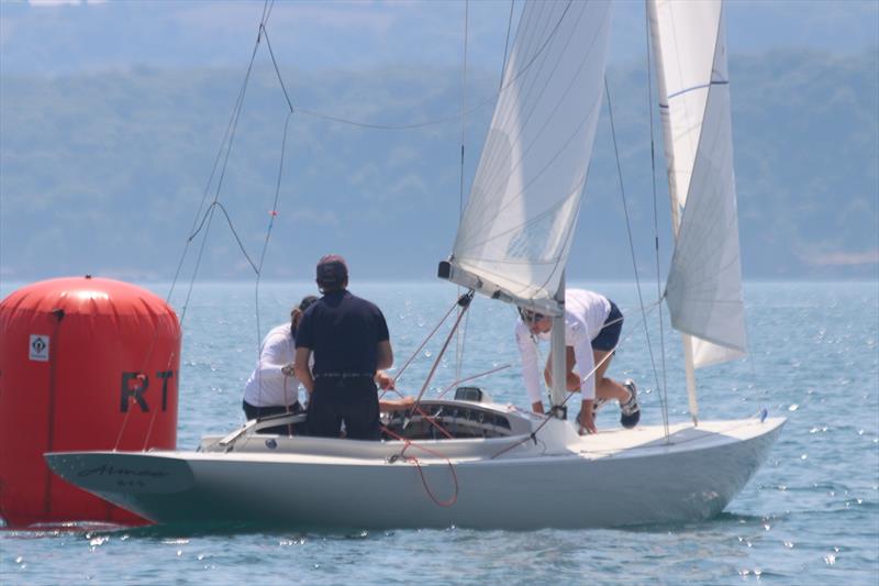 Aimee on the way to a decisive victory in the Dragon Edinburgh Cup at Torbay photo copyright Rupert Holmes taken at Royal Torbay Yacht Club and featuring the Dragon class