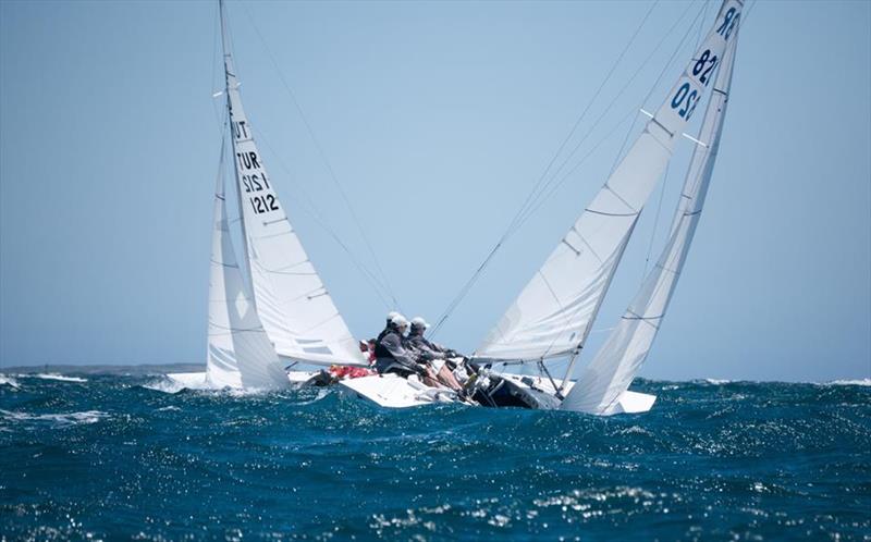 Louise Racing cross Provezza - Australasian Dragon Championship for the Prince Philip Cup, Day 3 photo copyright Tom Hodge Media taken at Fremantle Sailing Club and featuring the Dragon class