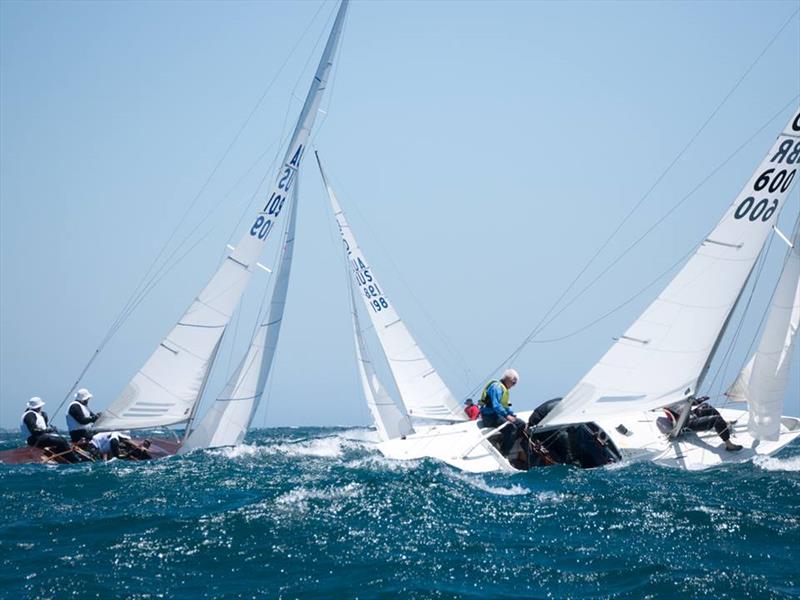 Upwind cross tacking - Australasian Dragon Championship for the Prince Philip Cup, Day 3 photo copyright Tom Hodge Media taken at Fremantle Sailing Club and featuring the Dragon class