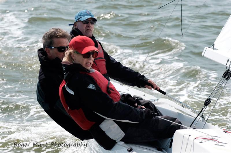 'Das Boot' upwind during the Royal Corinthian Yacht Club 2019 Dragon Easter Regatta photo copyright Roger Mant Photography taken at Royal Corinthian Yacht Club, Burnham and featuring the Dragon class