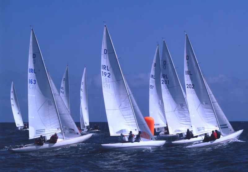 Racing at the Irish Dragon South Coast regatta photo copyright Sean Thompson taken at Glandore Harbour Yacht Club and featuring the Dragon class