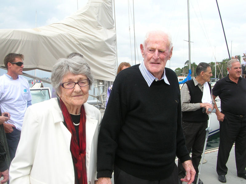 Glory and Billy Barnett (with Gretel in background) at the Sydney Amateur Sailing Club photo copyright Di Pearson taken at Sydney Amateur Sailing Club and featuring the Dragon class