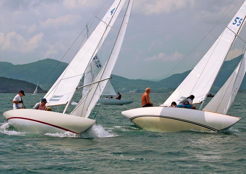 The Dragon, Zephyr, leads (Peroni Summer Saturday Series , Race 4) photo copyright Fragrant Harbour taken at Hebe Haven Yacht Club and featuring the Dragon class