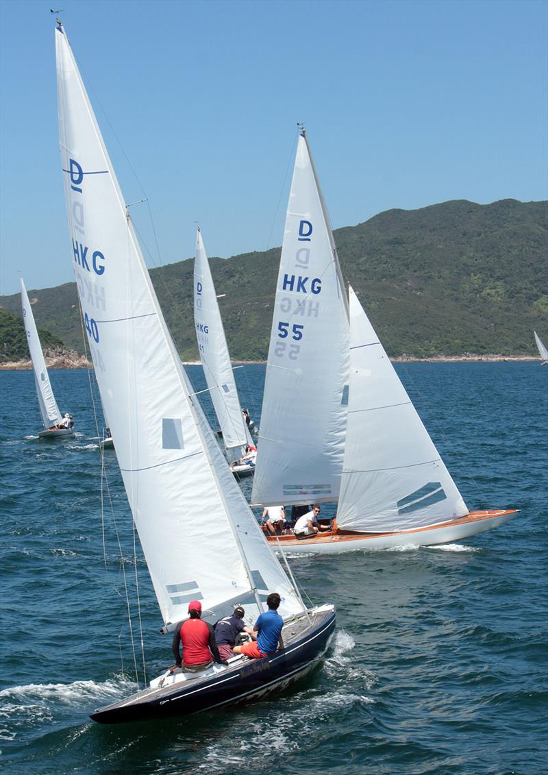 Maiden Hong Kong, a Dragon, starts - 2018 Peroni Summer Saturday Series, Race 7 photo copyright Fragrant Harbour taken at Hebe Haven Yacht Club and featuring the Dragon class