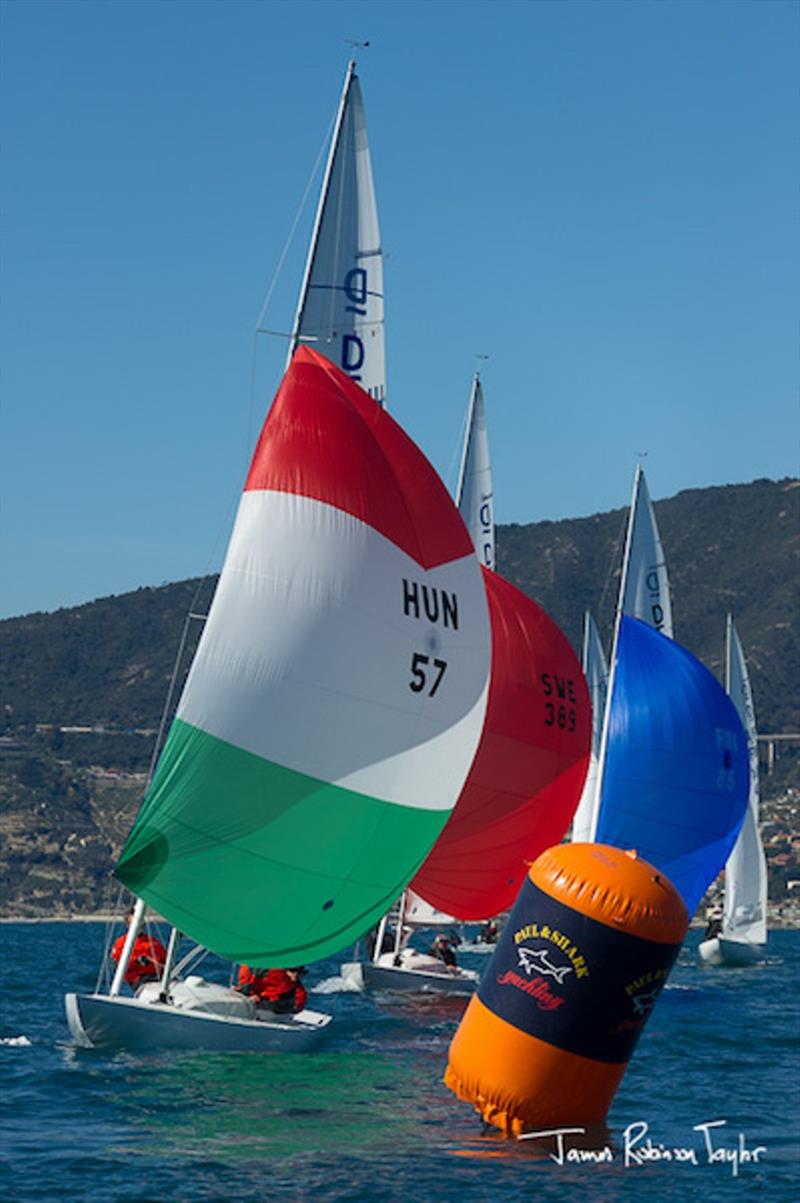 Paul & Shark Dragon Cup 2018 photo copyright James Robinson Taylor / www.jrtphoto.com taken at Yacht Club Sanremo and featuring the Dragon class