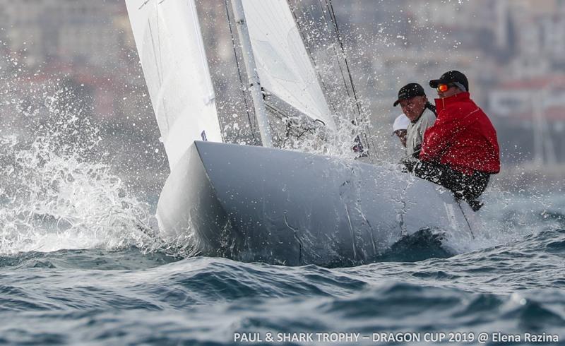 Day 2 - Paul & Shark Trophy, Dragon Cup 2019 photo copyright Elena Razina taken at Yacht Club Sanremo and featuring the Dragon class