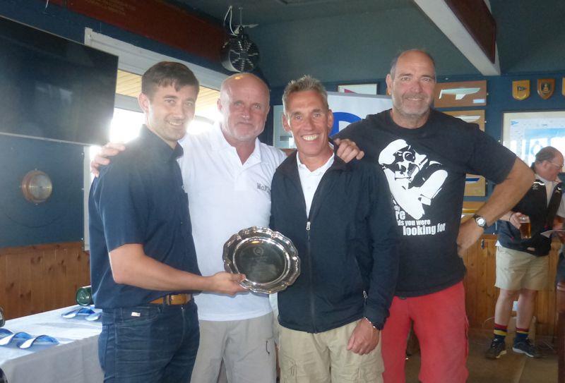 Mike Budd, Mark Greaves and Adam Bowers win the first race of the Haulfryn Dragon Edinburgh Cup photo copyright BDA taken at South Caernarvonshire Yacht Club and featuring the Dragon class