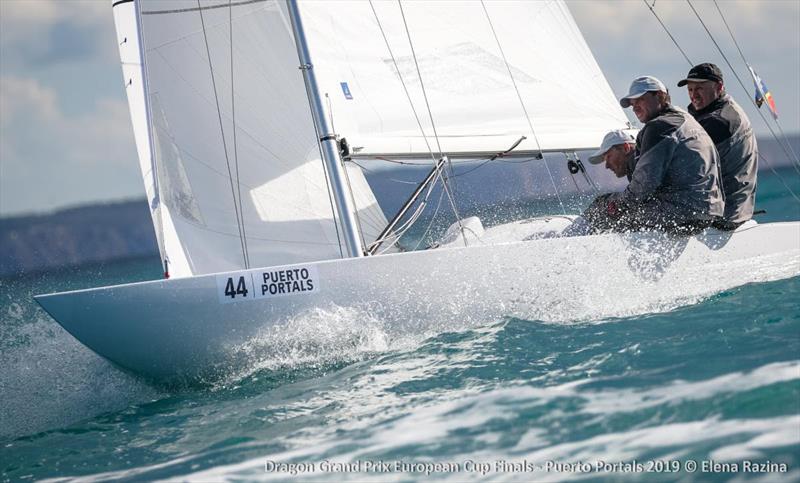 Evgenii Braslavets and his Bunker Prince team claim the golden ticket bye into to the Dragon Grand Prix European Cup Finals 2019 photo copyright Elena Razina taken at  and featuring the Dragon class