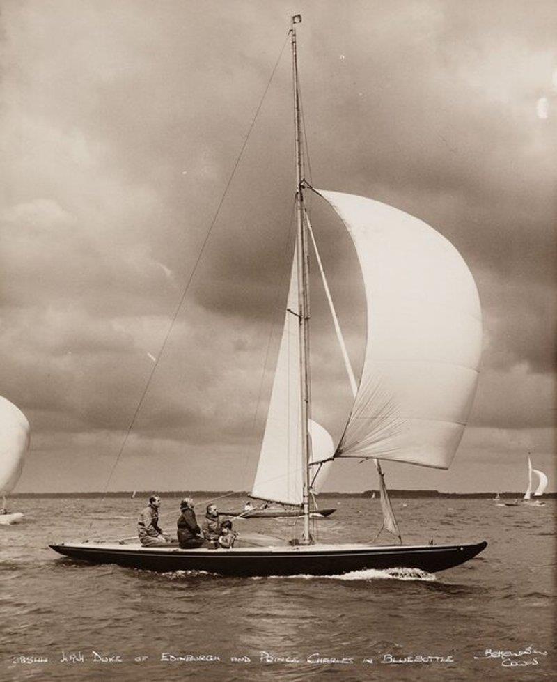 Bluebottle at Cowes photo copyright Southern Woodenboat Sailing taken at  and featuring the Dragon class